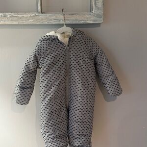 Gray and Navy Baby Snowsuit First Impressions
